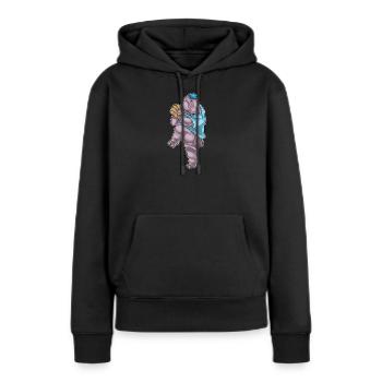 Hippopotamus Gant de baseball - Sweat à capuche Premium bio Femme - noir - Devant - Julia (174cm)