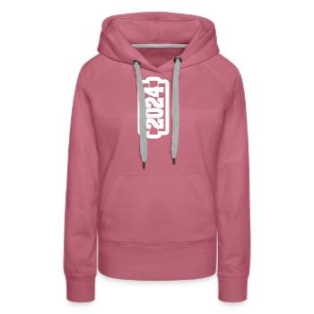Jahr 2024 - Frauen Premium Bio Hoodie - Malve - Vorne - Isabella (175cm)
