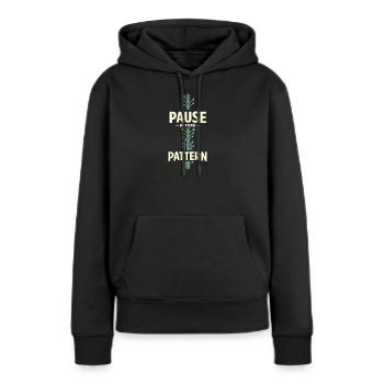 Guérison somatique Thérapie somatique - Sweat à capuche Premium bio Femme - noir - Devant - Julia (174cm)