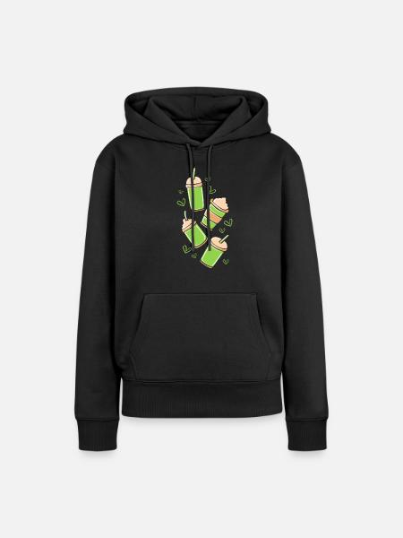 Matcha Tee - Frauen Premium Bio Hoodie - Schwarz