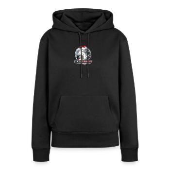 Tatiesaurus cadeau humour Tatie - Sweat à capuche Premium bio Femme - noir - Devant - Julia (174cm)