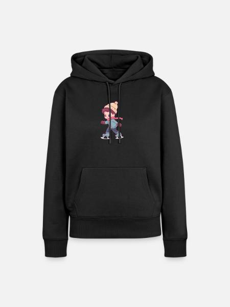 Eislauf Eisläuferin - Frauen Premium Bio Hoodie - Schwarz