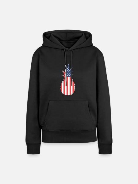 Ananas - Frauen Premium Bio Hoodie - Schwarz