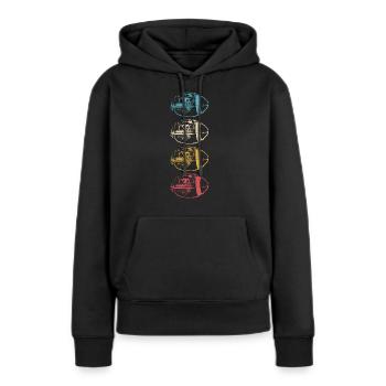 Amerikanischer Football amerikanisch Vektor Stolz - Frauen Premium Bio Hoodie - Schwarz - Vorne - Julia (174cm)