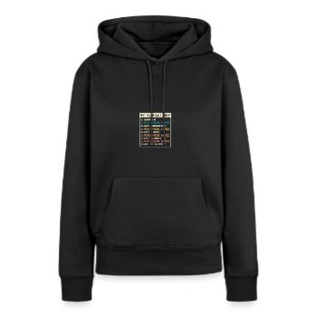 Vintage My Perfect Day Video Video Games - Frauen Premium Bio Hoodie - Schwarz - Vorne - Julia (174cm)
