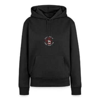 Call Em In Then Drop Em Coyote Hunting - Frauen Premium Bio Hoodie - Schwarz - Vorne - Julia (174cm)