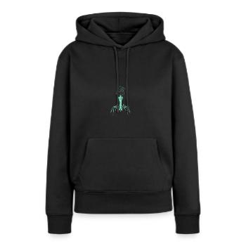 Microbiology Virus - Frauen Premium Bio Hoodie - Schwarz - Vorne - Julia (174cm)