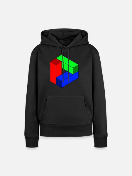 Illusion - Frauen Premium Bio Hoodie - Schwarz