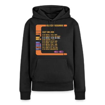 Star Trek The Next Generation Holodeck Programming - Frauen Premium Bio Hoodie - Schwarz - Vorne - Julia (174cm)