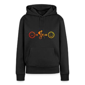 Femmes bmx vélo bmx jeunes hommes bmx cyclisme - Sweat à capuche Premium bio Femme - noir - Devant - Julia (174cm)
