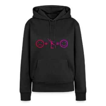 Konditionstraining Krafttraining Aerobic - Frauen Premium Bio Hoodie - Schwarz - Vorne - Julia (174cm)