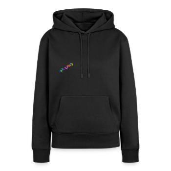 Passionate ❤️🔥 - Frauen Premium Bio Hoodie - Schwarz - Vorne - Julia (174cm)