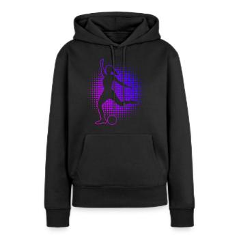 Fussballspieler Fussball Fussballer Fussballspiele - Frauen Premium Bio Hoodie - Schwarz - Vorne - Julia (174cm)