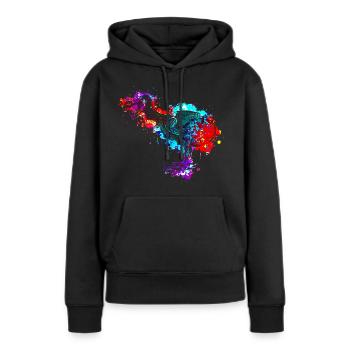 Dodo - Un oiseau disparu incapable de voler - Sweat à capuche Premium bio Femme - noir - Devant - Julia (174cm)