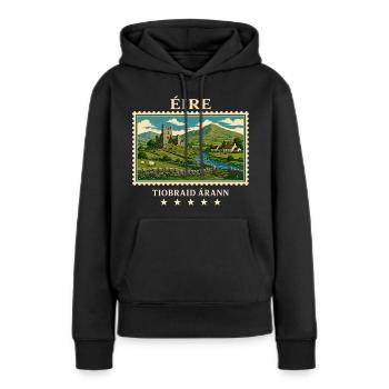 Irland Tipperary Vintage Reisemarke - Frauen Premium Bio Hoodie - Schwarz - Vorne - Julia (174cm)