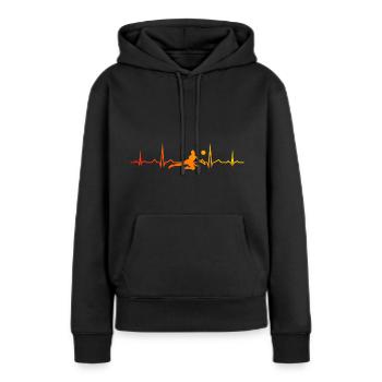 Volley Hommes Volley-ball Féminin Jouer Volleyballsp - Sweat à capuche Premium bio Femme - noir - Devant - Julia (174cm)