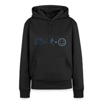 Walken Nordic Walker Herren Nordic Walking - Frauen Premium Bio Hoodie - Schwarz - Vorne - Julia (174cm)