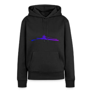 Rameurs rameurs femmes rameurs hommes - Sweat à capuche Premium bio Femme - noir - Devant - Julia (174cm)