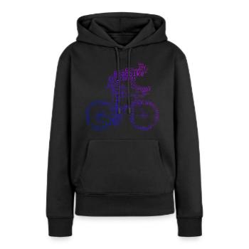 Vélo de route Vélo de route Vélo de route Vélo de route - Sweat à capuche Premium bio Femme - noir - Devant - Julia (174cm)