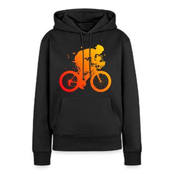 Cycliste de route Vélo de route Vélo de route Vélo de route Vélo de route - Sweat à capuche Premium bio Femme - noir - Devant - Julia (174cm)