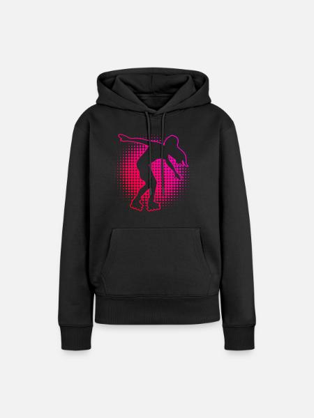Roller Roller Skate Roller Roller Femmes - Sweat à capuche Premium bio Femme - noir