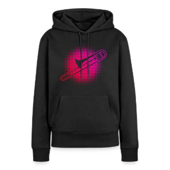 Tromboniste Ténor Trombone Cuivre Instrument - Sweat à capuche Premium bio Femme - noir - Devant - Julia (174cm)