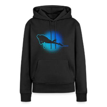 Plongeur Plongeur Plongeur Plongeur Hommes - Sweat à capuche Premium bio Femme - noir - Devant - Julia (174cm)