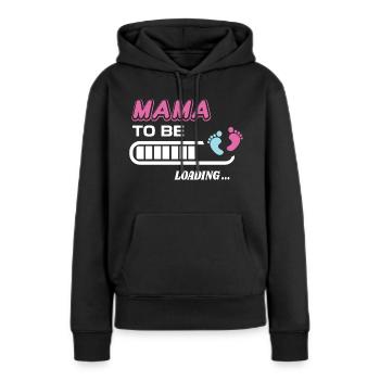 zukünftige Mutter. Warten Sie auf Geburtsgeschenk - Frauen Premium Bio Hoodie - Schwarz - Vorne - Julia (174cm)