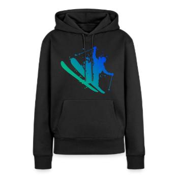 Freestyle Ski Slopestyle Herren Ski Freestyle - Frauen Premium Bio Hoodie - Schwarz - Vorne - Julia (174cm)