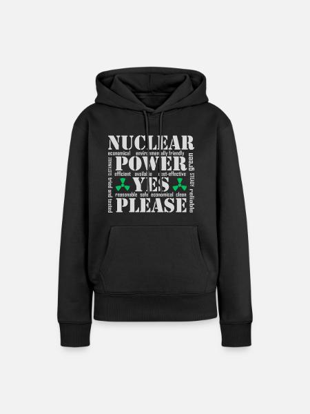 Atomkraft, Ja bitte, Kernenergie - Frauen Premium Bio Hoodie - Schwarz