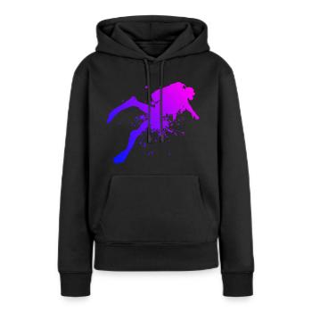 Plongée Plongée Libre Plongée Plongée Hommes - Sweat à capuche Premium bio Femme - noir - Devant - Julia (174cm)