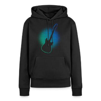 Guitariste Guitariste - Sweat à capuche Premium bio Femme - noir - Devant - Julia (174cm)