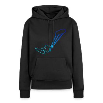 Femmes Kitesurfer Kitesurf Kitesurf Kitesurf - Sweat à capuche Premium bio Femme - noir - Devant - Julia (174cm)