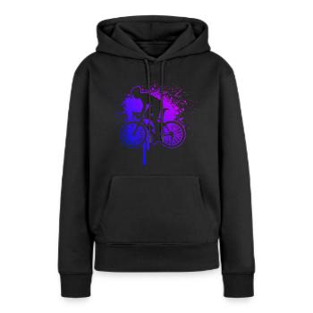 Vélo de route pour femmes Vélo de route Vélo de route Vélo de route - Sweat à capuche Premium bio Femme - noir - Devant - Julia (174cm)