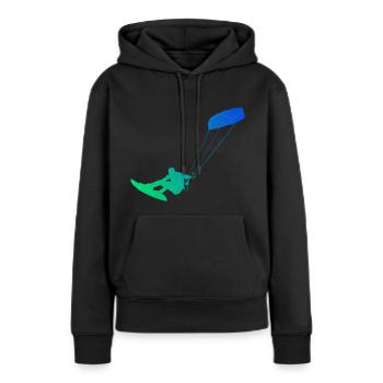 Kitesurf Kitesurf Kitesurfer Kitesurfers Kitesurf Hommes - Sweat à capuche Premium bio Femme - noir - Devant - Julia (174cm)