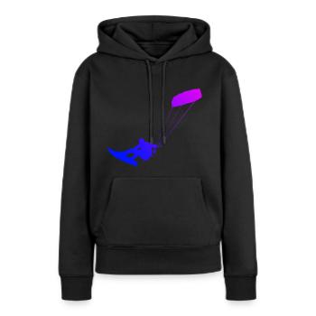 Kitesurf Kitesurfer Hommes Kitesurf Kitesurf - Sweat à capuche Premium bio Femme - noir - Devant - Julia (174cm)