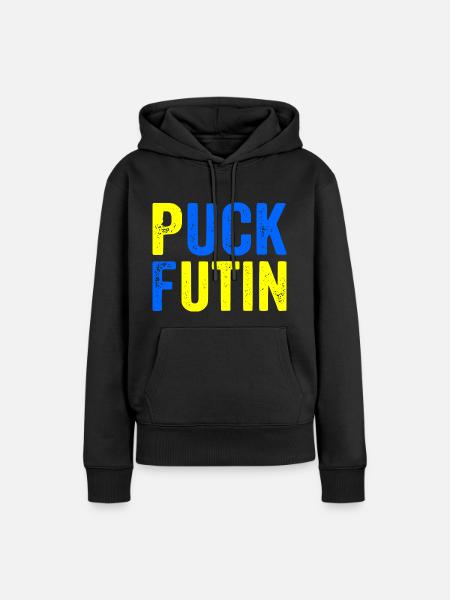 Puck futin - Frauen Premium Bio Hoodie - Schwarz