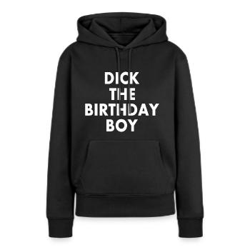 Dick the birthday boy - Sweat à capuche Premium bio Femme - noir - Devant - Julia (174cm)