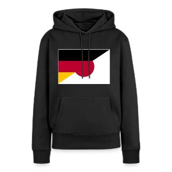 Allemagne Japon Double nationalité - Sweat à capuche Premium bio Femme - noir - Devant - Julia (174cm)