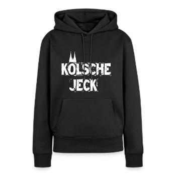 Kölsche Jeck Carnival Cathédrale de Cologne - Sweat à capuche Premium bio Femme - noir - Devant - Julia (174cm)