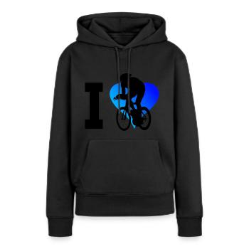 Vélo de route Cycliste de route Vélo de route Cyclisme de route Cyclisme de route - Sweat à capuche Premium bio Femme - noir - Devant - Julia (174cm)