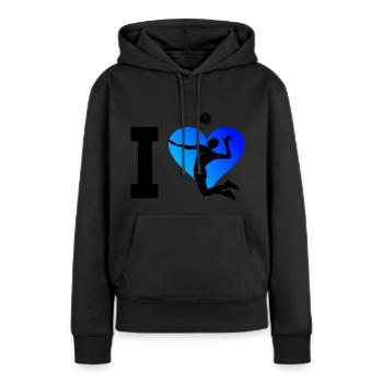 Volleyballer Beach Volley Volley Damen Volleyballs - Frauen Premium Bio Hoodie - Schwarz - Vorne - Julia (174cm)