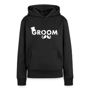 Groom - Sweat à capuche Premium bio Femme - noir - Devant - Julia (174cm)