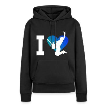 Guitar Gitarre Egitarre akustische gitarre - Frauen Premium Bio Hoodie - Schwarz - Vorne - Julia (174cm)