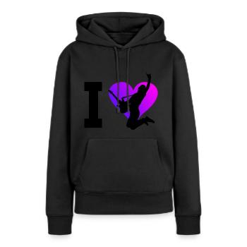 akustische gitarre Gitarre Guitar Damen - Frauen Premium Bio Hoodie - Schwarz - Vorne - Julia (174cm)