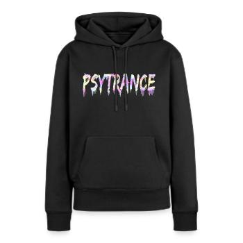 Psytrance Goa Trance - Sweat à capuche Premium bio Femme - noir - Devant - Julia (174cm)