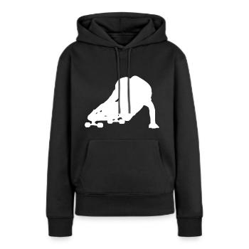 Descente Longboard - Sweat à capuche Premium bio Femme - noir - Devant - Julia (174cm)