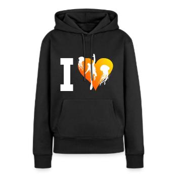 Plongée libre Scuba Diver Dive Diver Divers - Sweat à capuche Premium bio Femme - noir - Devant - Julia (174cm)