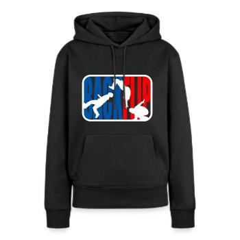 Parkour Freerunner Backflip - Sweat à capuche Premium bio Femme - noir - Devant - Julia (174cm)