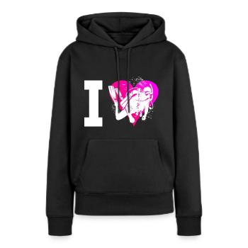 Diver Diving Hommes Scuba Diver Diver - Sweat à capuche Premium bio Femme - noir - Devant - Julia (174cm)